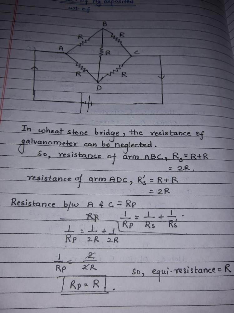 wheatstone bridge equivalent resistance