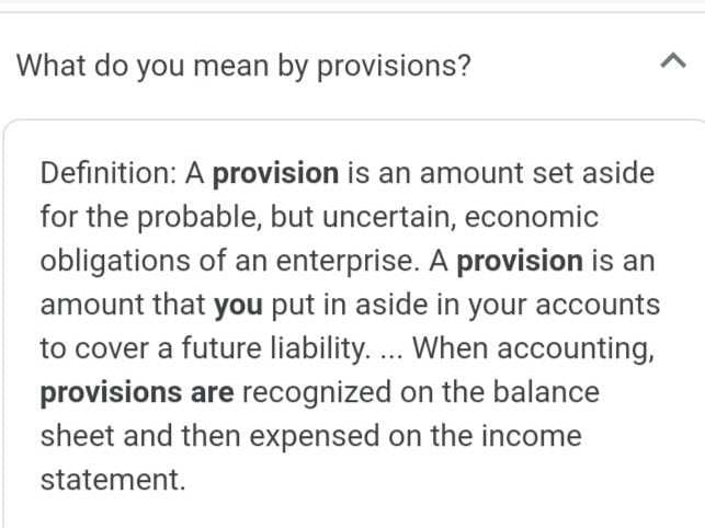 What does provision deals mean