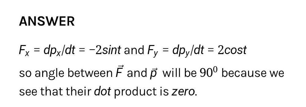 A Particle Moves In The Xy Plane Under The Action Of A ForceFsuch That ...