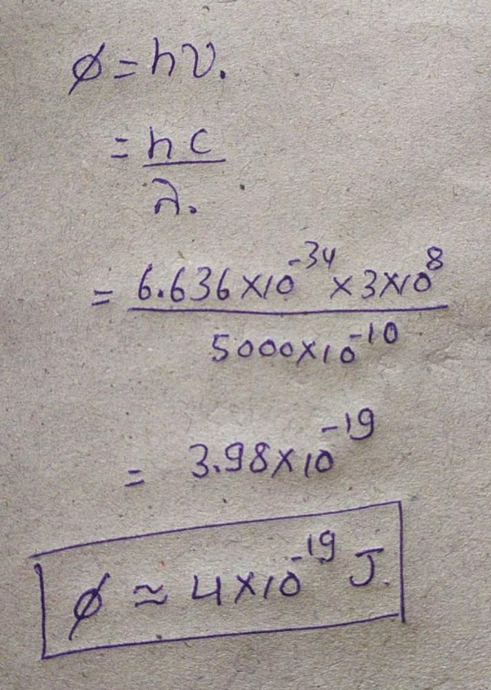The threshold frequency for photoelectric effecton sodium corresponds