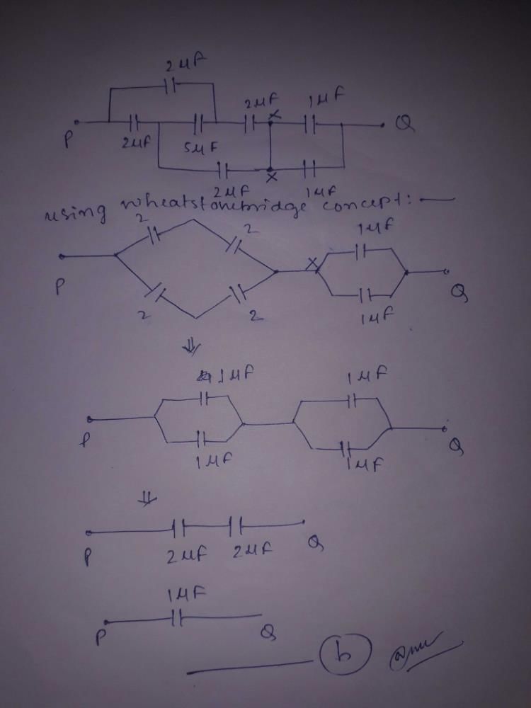 The Effective Capacitance Between The Points P And Q Of The Arrangement ...