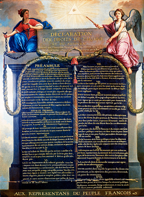 Declaration of rights of man and citizens.