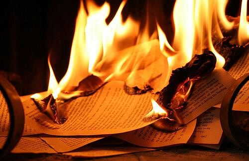 Fig: Burning paper