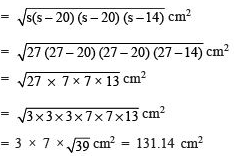 Short Answers Type Questions- Heron’s Formula | Mathematics (Maths) Class 9