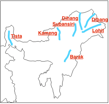 Important rivers of Arunachal Pradesh 