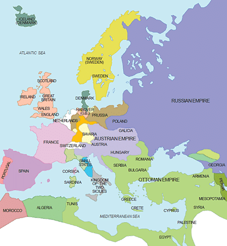 Europe after Congress the of Vienna 1815