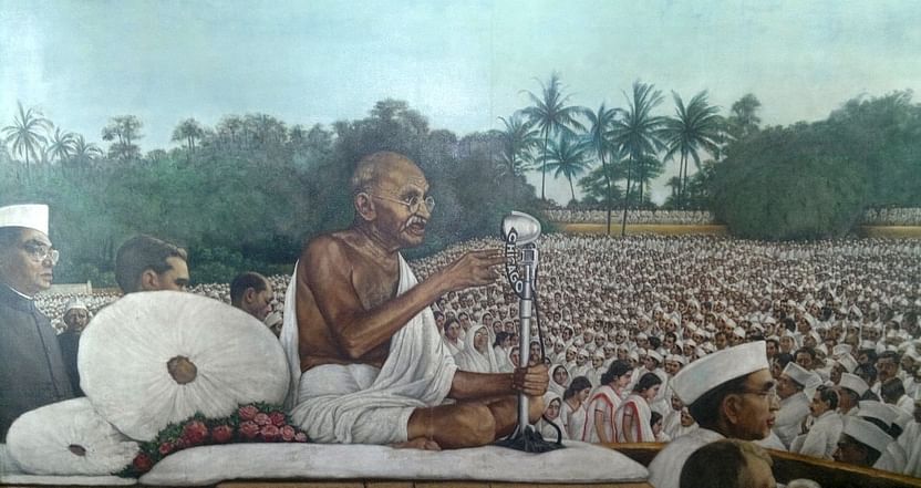 Mahatma Gandhi leading the Non-Cooperation movement