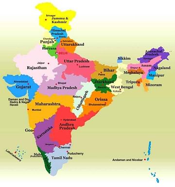 Linguistic Division of States in India