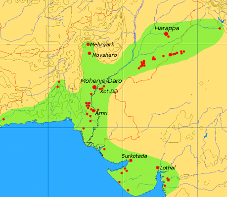 The extent of Indus valley civilization