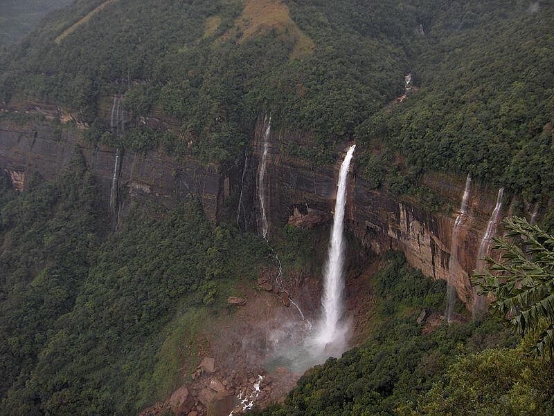 Fig: Forest around Nohkalikai fall in Meghalaya, an eastern state of India 