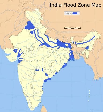 Flood-prone areas of India