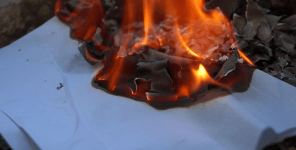 Burning Paper is an Irreversible Change