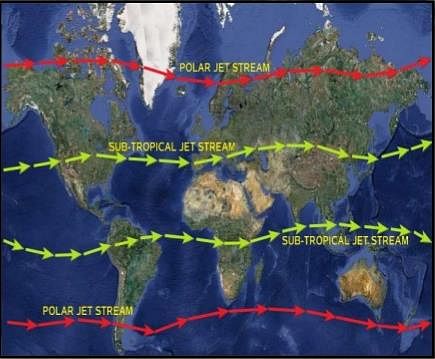 Jet stream affecting Indian climate