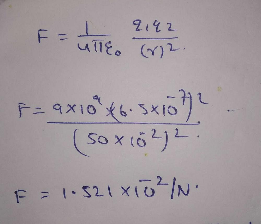 Two Insulated Charged Copper Spheres A And B Have Their Centers ...