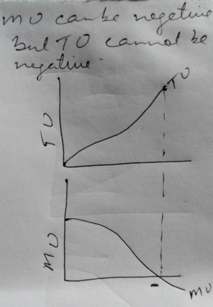 Can marginal utility ever be negative ? Illustrate your answer using a ...