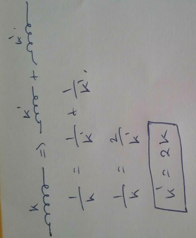 A spring of force constant k is cut into two equal halves. The force