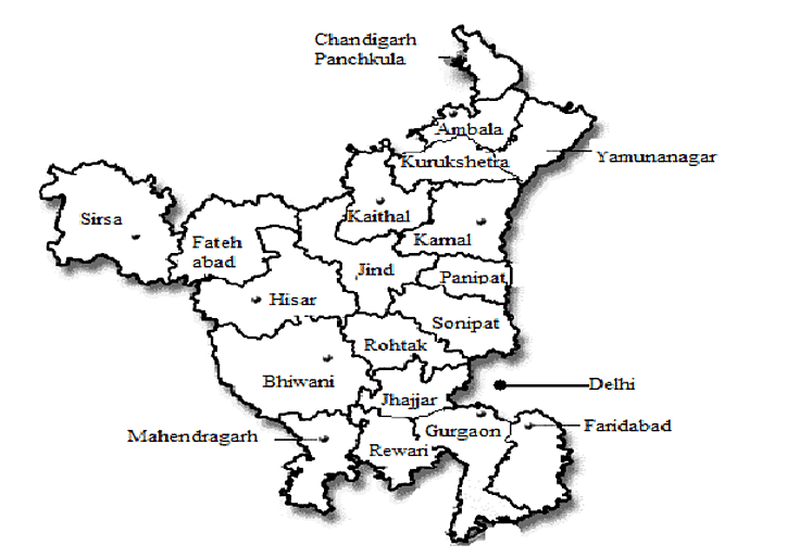 Geographical location of Haryana - HPSC Preparation: All subjects ...