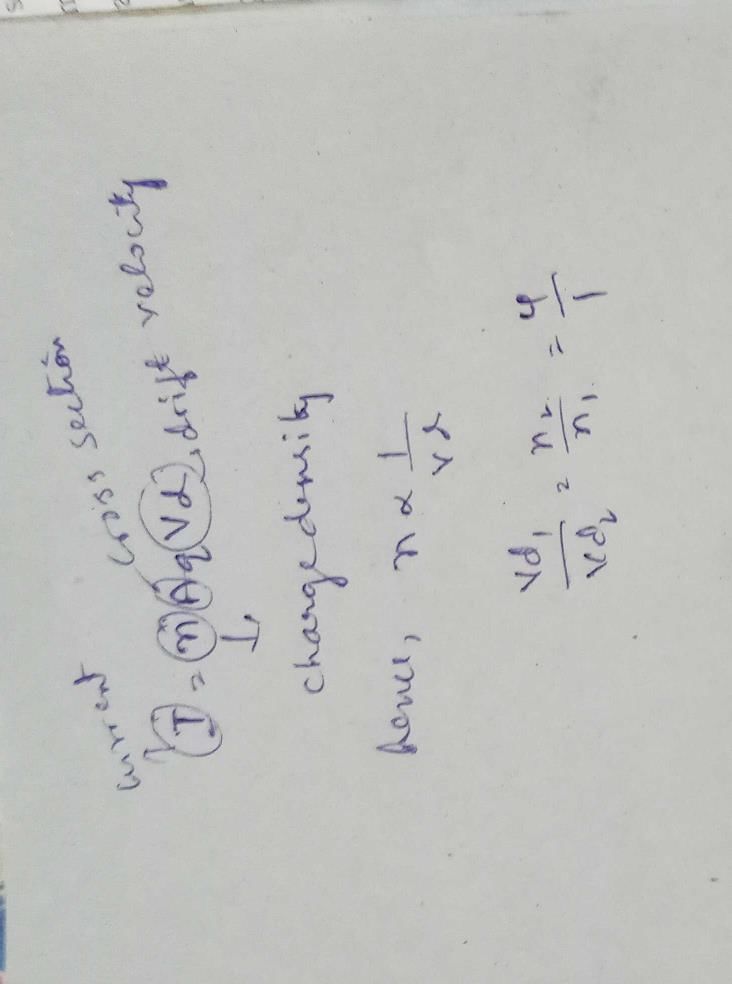Two wires each of radius of cross section r but of different materials