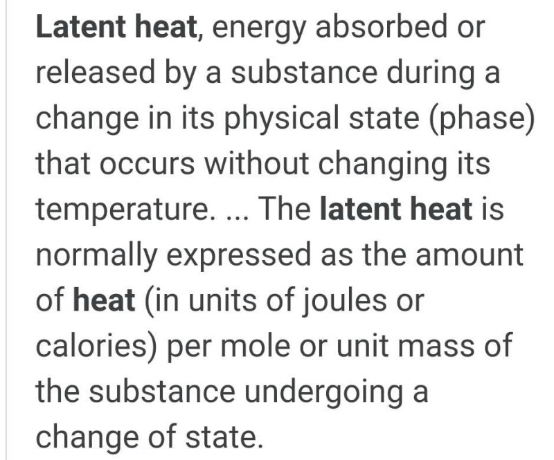 what is latent heat ? EduRev Class 9 Question
