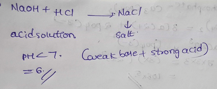 The pH of the neutralisation point of 0.1 N ammonium hydroxide