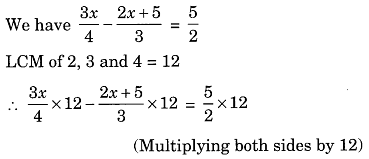 Linear equations in one variable :- (questions) - Class 8 PDF Download