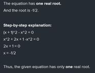 Equation x 1 2 X2 0 Has Real Roots a 1b 2c 3d 4Correct 