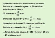 A Car Moves With A Speed Of 40 Km h For 15 Minutes And Then With A 