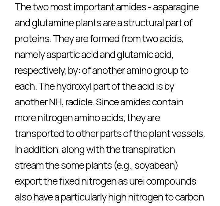 “Asparagine” and “Glutamine” area)Amidesb)Plant Hormonec)amino acidd