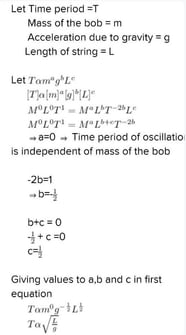 The Time Period Of Simple Pendulum Depends Upon The Effective Length L 