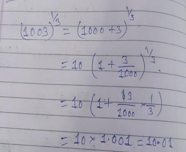 The Value Of 1003 1 3 According To Binomial Theorem Is EduRev NEET Question