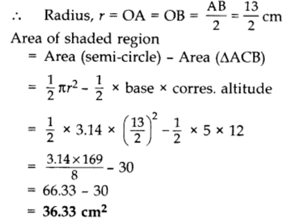 Class 10 Maths Chapter 11 Question Answers - Area Related to Circles