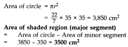 Class 10 Maths Chapter 11 Question Answers - Area Related to Circles
