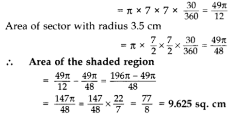 Class 10 Maths Chapter 11 Question Answers - Area Related to Circles
