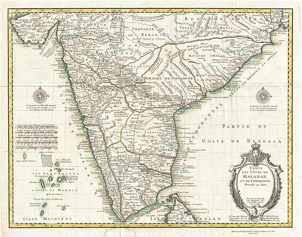 1745 Map of Southern India