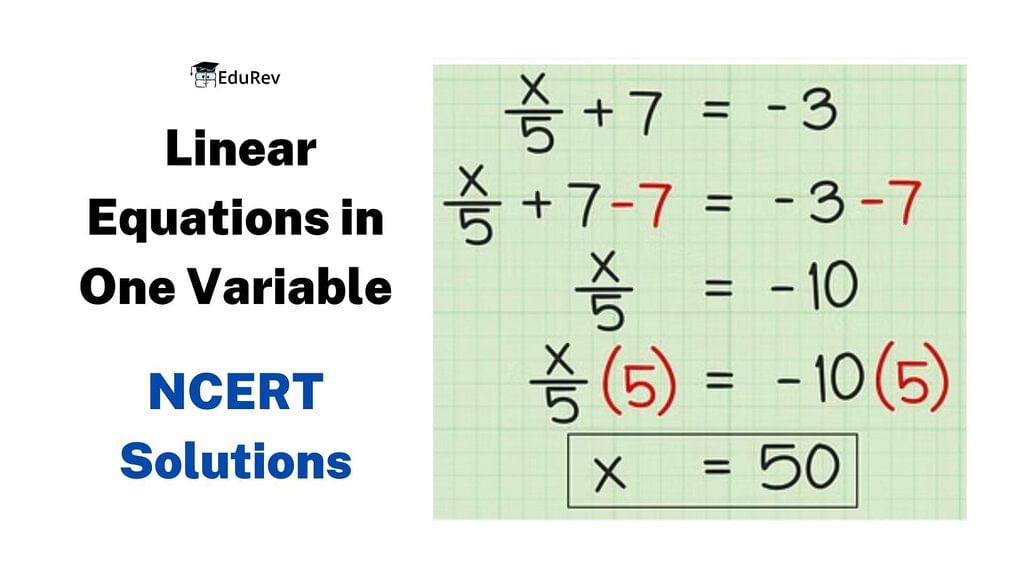 NCERT Solutions for Class 8 Maths - Linear Equations in One Variable (Exercise 2.1)