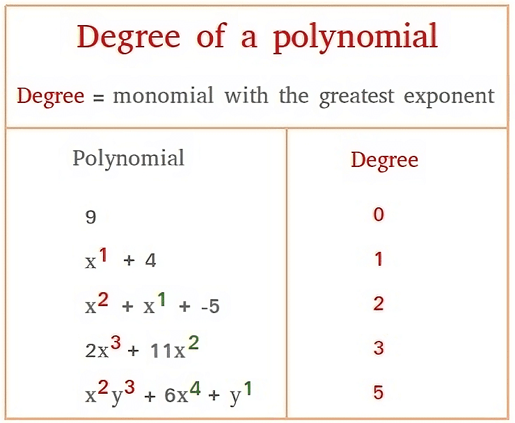 Important Definitions and Formulas: Polynomials - Mathematics (Maths ...