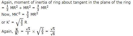 The Ratio Of The Radii Of Gyration Of A Circular Disc About A ...