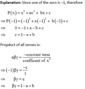 if one zeroes of cubic polynomial x3 ax2 bx c