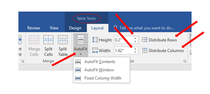 How to Adjust Table Columns in Word (AutoFit) | Cedarville University