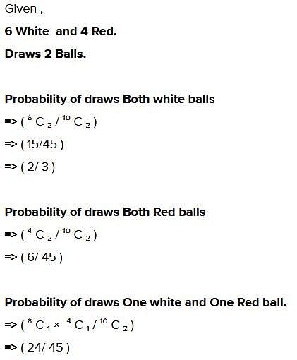 Solved: B. 2 D. 3. A bag contains 4 white balls, 6 yellow ba[probability  and statistics] - Gauthmath