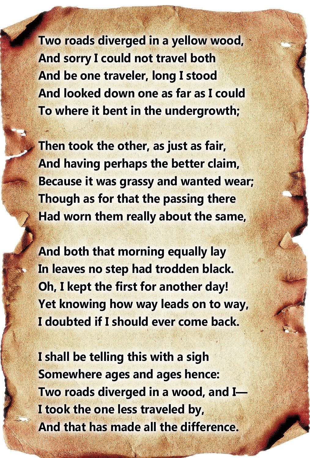 NCERT Solutions: Poem - The Road Not Taken Notes | Study English Class 9 - Class 9