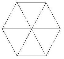 How many straight lines are needed to divide a regular hexagon into six ...